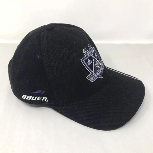Vintage Bauer Sports Specialties NHL Los Angeles Kings Strapback Hat Cap Black - Picture 4 of 10